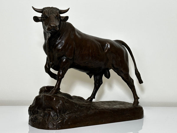 19th Century Bronze Animal Sculpture Prized Bull by Isidore Jules Bonheur - Cheshire Antiques Consultant