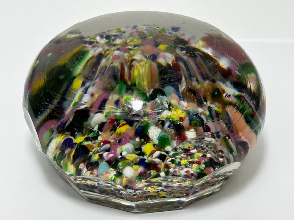 French Glass Rare Antique Circa 1850 Pebble Inclusions Paperweight