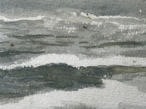 Watercolor Marine Cornwall Rocky Cliff Shoreline By A E Newline C1920