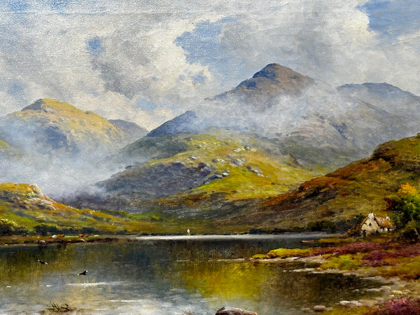 Oil Painting Scottish Highlands Lock Etive Summer Morning Alfred de Breanski Jr