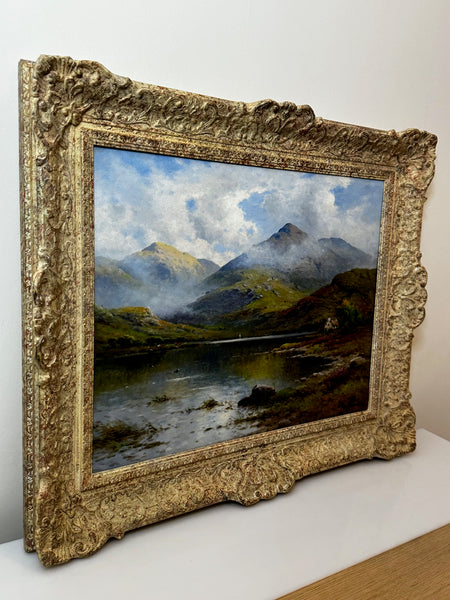 Oil Painting Scottish Highlands Lock Etive Summer Morning Alfred de Breanski Jr