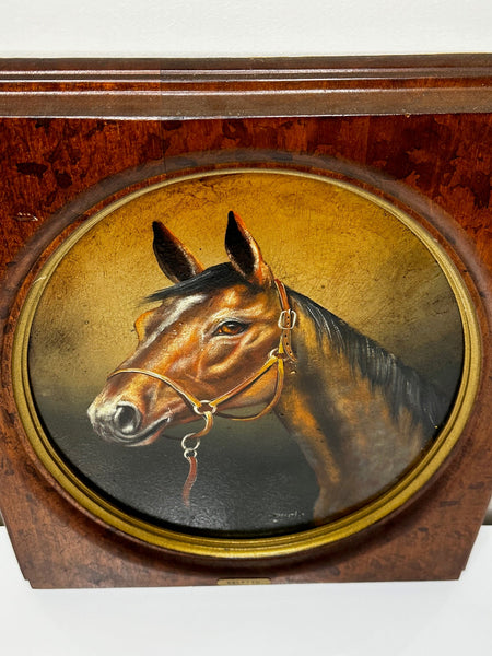 Equine Oil Painting Portrait Bay Hunter Race Horse Saletto - Cheshire Antiques Consultant