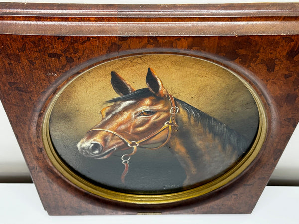 Equine Oil Painting Portrait Bay Hunter Race Horse Saletto - Cheshire Antiques Consultant