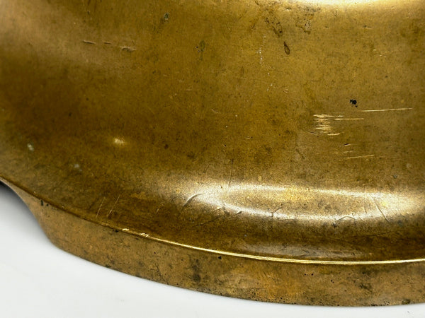 Georgian Bronze Ship's Cat Trim Round Food Bowl HMS Investigator - Cheshire Antiques Consultant