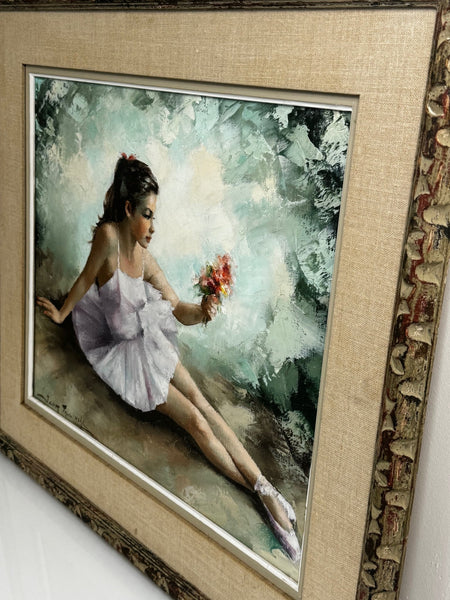 Oil Painting Portrait Beautiful Young Lady Ballerina Dancer By Igor Talwinski - Cheshire Antiques Consultant Ltd