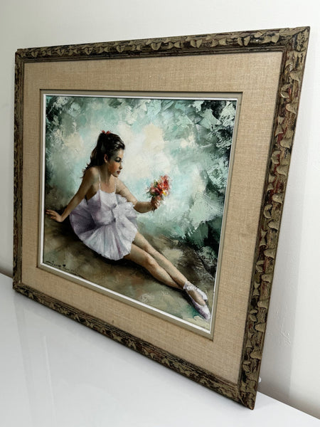 Oil Painting Portrait Beautiful Young Lady Ballerina Dancer By Igor Talwinski - Cheshire Antiques Consultant Ltd