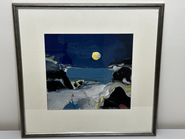 Painting By Moonlight Seaside Night Beach By James Downie Robertson RSA - Cheshire Antiques Consultant
