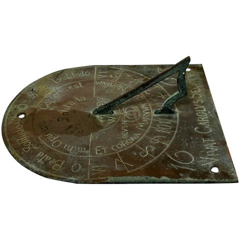 17th Century Bronze Garden Sundial Plate Gnomon Timepiece King Charles II Lives - Cheshire Antiques Consultant