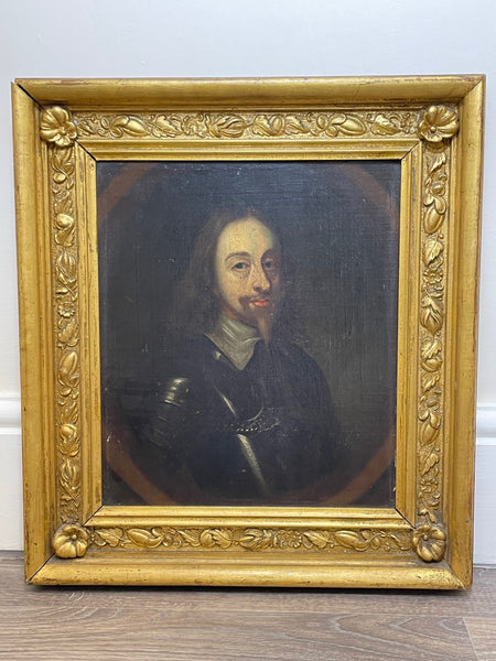 17th Century Oil Painting Portrait King Charles 1st After Van Dyke - Cheshire Antiques Consultant