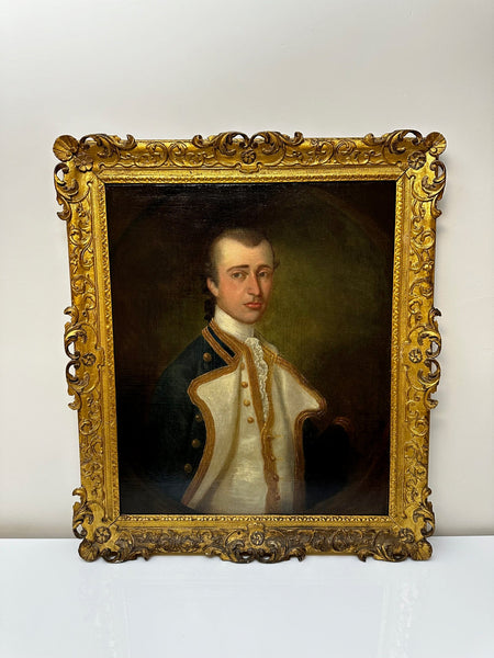 18th Century Naval Military Portrait Captain Gamaliel Nightingale By John Simmons 1715-1780 - Cheshire Antiques Consultant