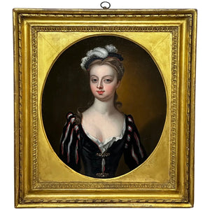18th Century Oil Painting Portrait Young Lady Lucy Montagu Countess Of Guildford - Cheshire Antiques Consultant
