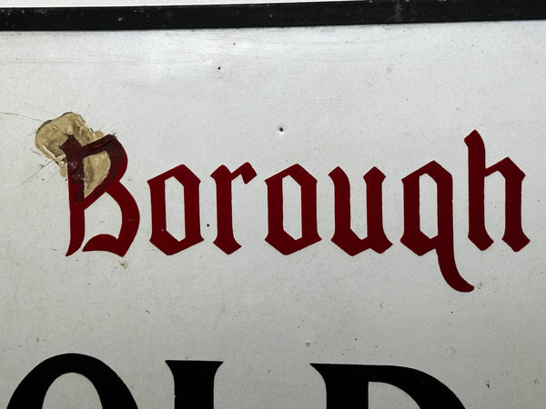 1950's Enamel Road Sign Borough of St Marylebone Old Quebec Street W1 - Cheshire Antiques Consultant