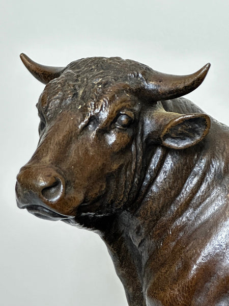 19th Century Bronze Animal Sculpture Prized Bull by Isidore Jules Bonheur - Cheshire Antiques Consultant