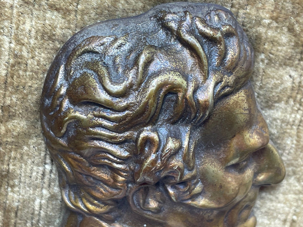 19th Century Gilded Ormolu Bronze Portrait Duke Wellington Plaque - Cheshire Antiques Consultant