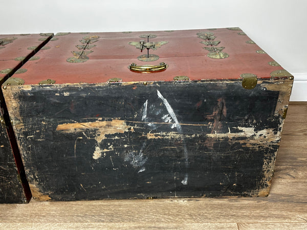 Pair Rare Joseon Dynasty Antique Korean Stacking Chests