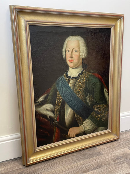 18th Century Oil Painting Portrait Duke Anthony Ulrich of Brunswick-Lüneburg -For Sale Cheshire Antiques Consultant