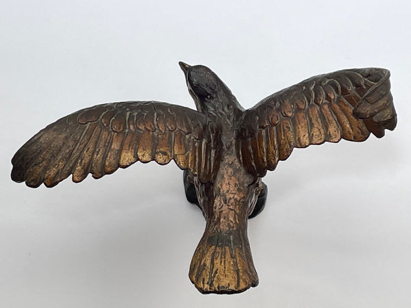 Antique Austrian Cold Painted Bronze Osprey Bird Sculpture - Cheshire Antiques Consultant