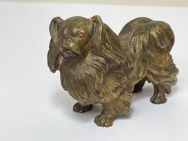 Antique Austrian Miniature Bronze Pekingese Dog Sculpture - Cheshire Antiques Consultant