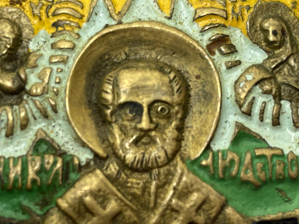 Antique Bronze Religious Russian Orthodox Church Icon - Cheshire Antiques Consultant