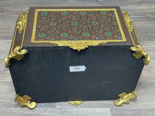 Antique French Inlaid Parquetry Table Planter Display Centrepiece - Cheshire Antiques Consultant