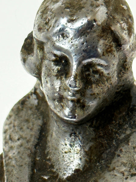 Art Deco British Chromed Bronze Lady Dancer Car Mascot Figurine - Cheshire Antiques Consultant