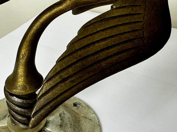 Art Deco British Stork Bird Aerodynamic Car Mascot Figurine Sculpture - Cheshire Antiques Consultant