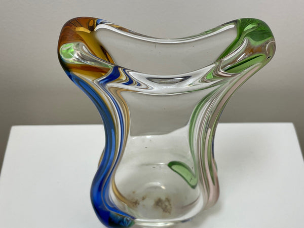 Beautiful Designed Czech 1950's By Frantisek Zemek Rhapsody Range Glass Vase - Cheshire Antiques Consultant