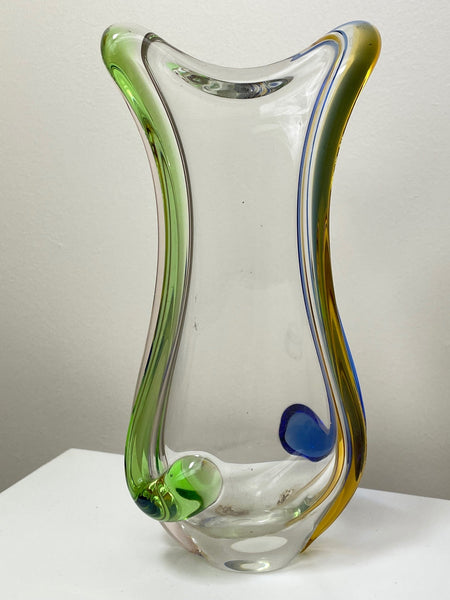 Beautiful Designed Czech 1950's By Frantisek Zemek Rhapsody Range Glass Vase - Cheshire Antiques Consultant