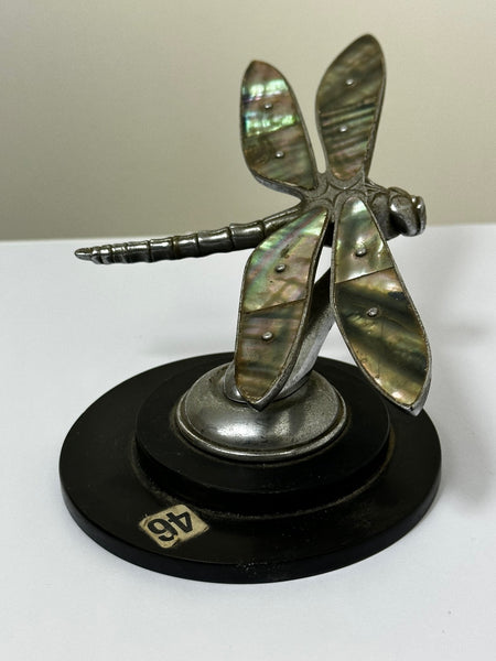 British Art Deco Desmo Circa 1934 Dragonfly Car Mascot Sculpture - Cheshire Antiques Consultant