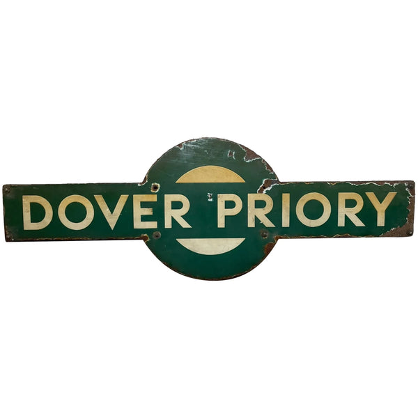 British Enamel Southern Railway Target Sign From Dover Priory Station - Cheshire Antiques Consultant