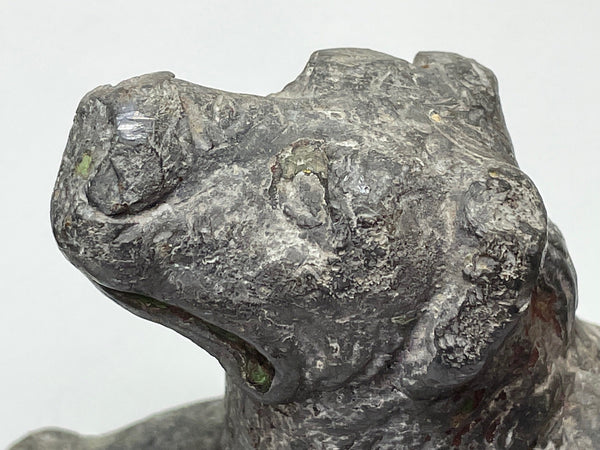 British Georgian Lead Garden Recumbent Grey Hound Dog Sculpture - Cheshire Antiques Consultant