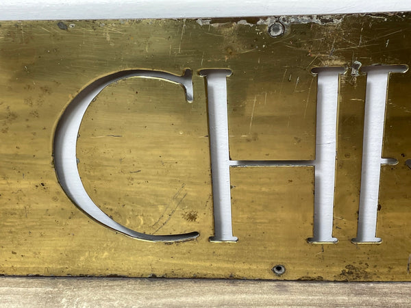 British Rare Brass Famous Auctioneers Plaque Sign Christie's - Cheshire Antiques Consultant
