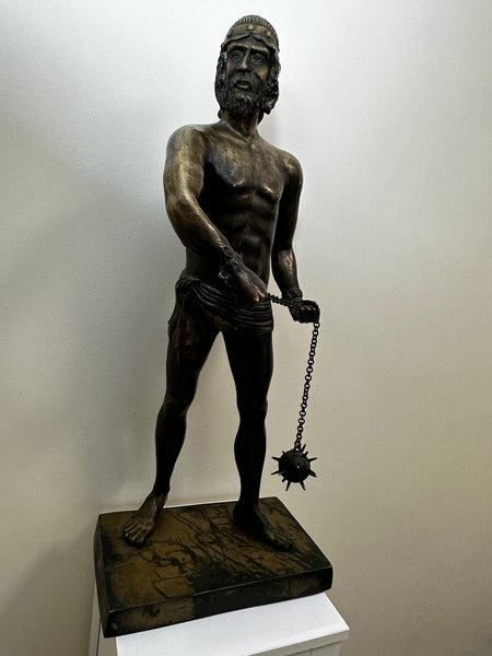 C1920 French Bronze Gladiator Warrior Sculpture After Emile Louis Picault - Cheshire Antiques Consultant