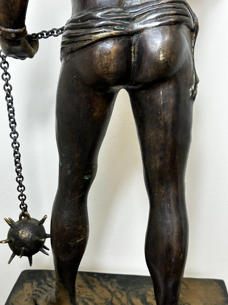 C1920 French Bronze Gladiator Warrior Sculpture After Emile Louis Picault - Cheshire Antiques Consultant