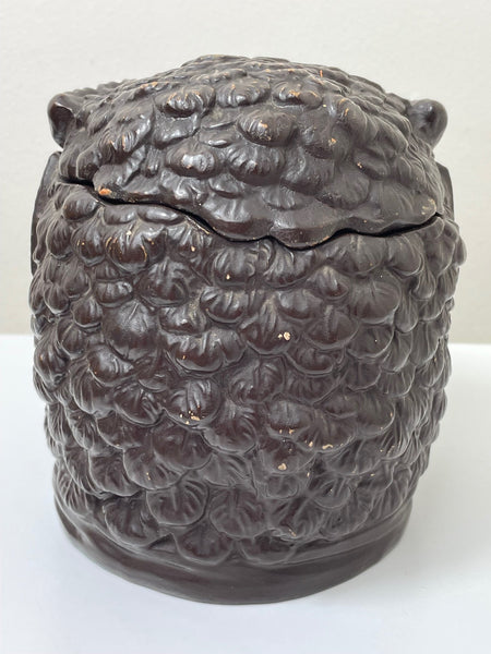 Charming Antique Black Forest Eichwald Earthenware Owl Tobacco Jar - Cheshire Antiques Consultant