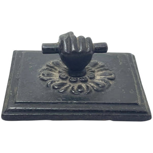 Early Victorian Fist Finial Cast Iron Paperweight - Cheshire Antiques Consultant