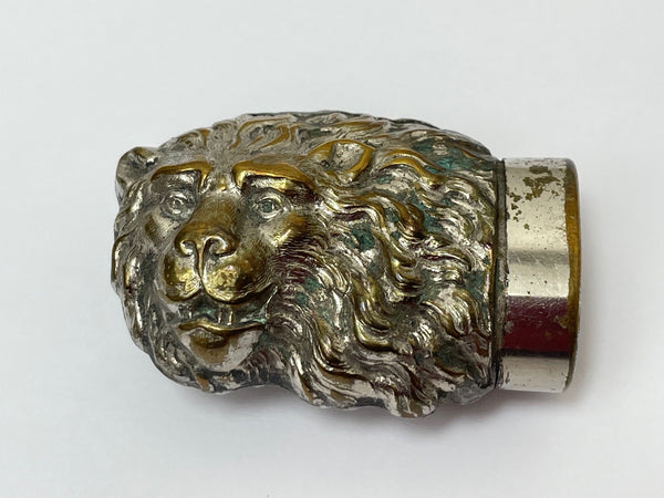 English 19th Century Antique Vesta Match Case Form Of Lions Head - Cheshire Antiques Consultant