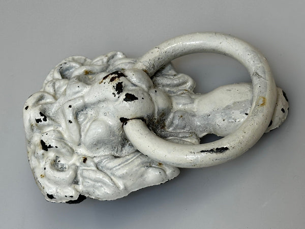 English Cast Iron White Victorian Style Front Entrance Door Knocker - Cheshire Antiques Consultant