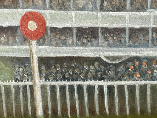 English Sporting Oil Painting Epsom Derby Horse Racing - Cheshire Antiques Consultant