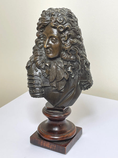 French 19th Century Antique Bronze Model Bust Of Louis XIV - Cheshire Antiques Consultant