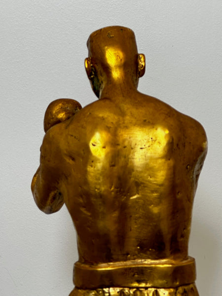 Gilt Bronze Polish Fighting Boxer Andrew Golota Sculpture - Cheshire Antiques Consultant