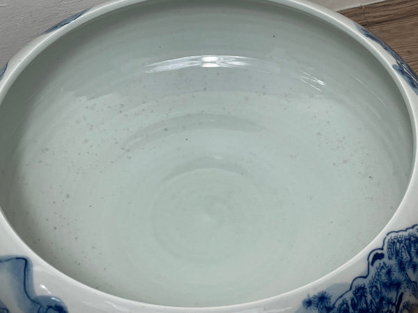Important Chinese Meiping Qianlong Style Blue White Porcelain Bowl - Cheshire Antiques Consultant