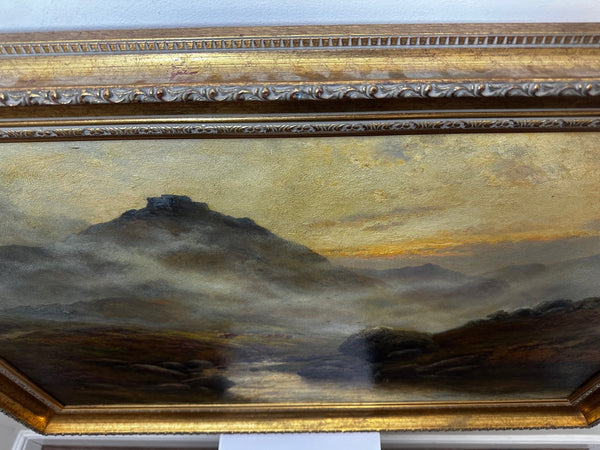 Large Oil Painting Landscape Taw Marsh Dartmoor Devon Signed Alfred de Breanski - Cheshire Antiques Consultant