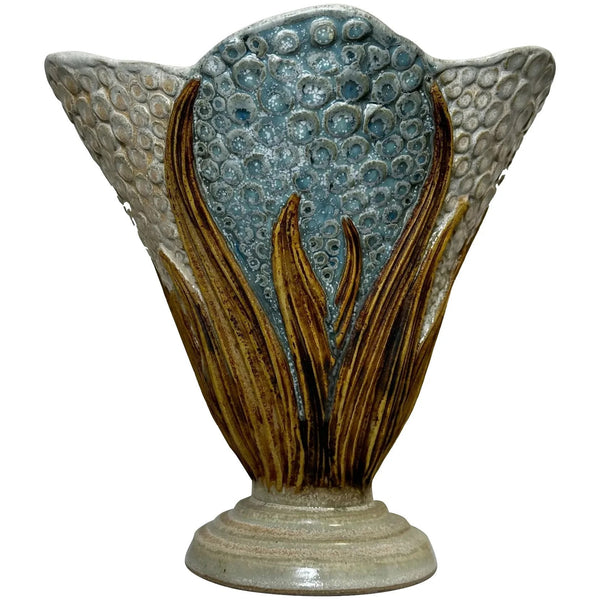 Large Studio Pottery Flowerhead Conical Shape Vase By Bernard Rooke Ceramicist - Cheshire Antiques Consultant