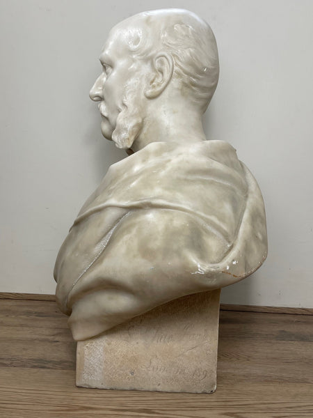 Marble Sculpture James Robert Creighton Mayor Carlisle By Léon-Joseph Chavalliaud - Cheshire Antiques Consultant