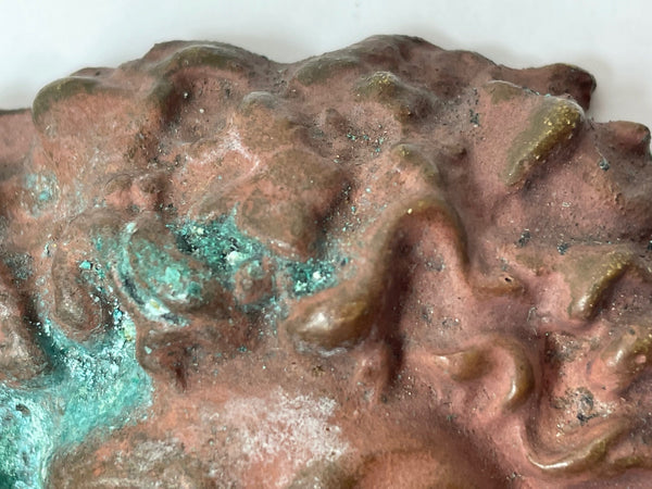 Miniature French 19th Century Bronze Medusa Female Head Plaque - Cheshire Antiques Consultant