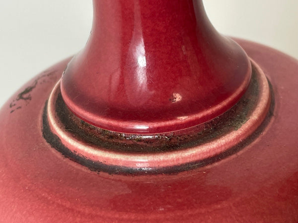 Near Pair Original Art Nouveau Small Pottery Round Vases - Cheshire Antiques Consultant