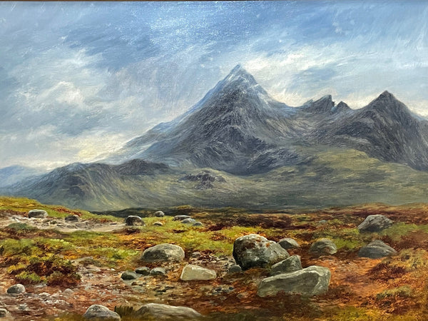 Oil Painting Highlands Sgùrr nan Gillean Skye By William Beattie Brown A.R.S.A - Cheshire Antiques Consultant