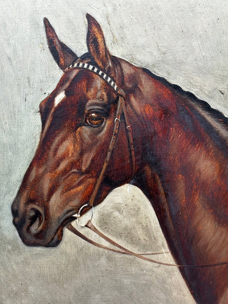Oil Painting Horse Craig an Eran Winner Newmarket Stakes By Walter Herbert Wheeler - Cheshire Antiques Consultant