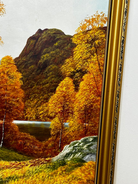 Oil Painting Landscape Scotland Autumn Trossachs Glen Highlands - Cheshire Antiques Consultant